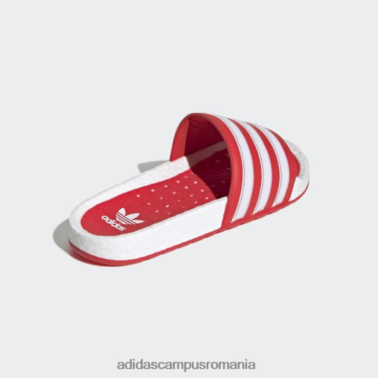 adidas campus romania adilette boost diapozitive albe femei alb/gri/rosu J266N216333