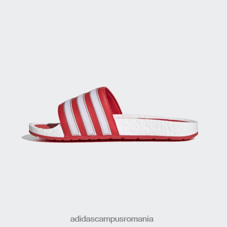adidas campus romania adilette boost diapozitive albe femei alb/gri/rosu J266N216333