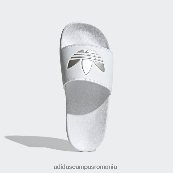 adidas campus romania adilette lite diapozitive albe femei alb/argintiu J266N21982