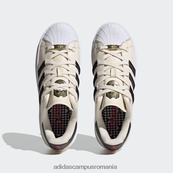 adidas campus romania auriu metalic superstar pantofi excelenti fierbinți femei alb/negru/auriu metalic J266N28762