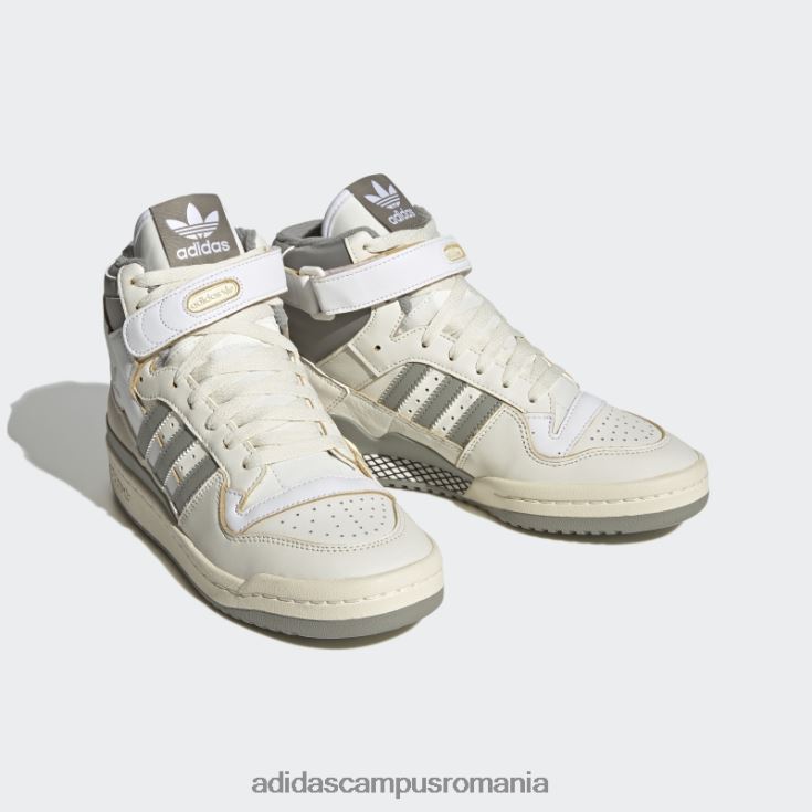 adidas campus romania forum 84 hi pantofi albi femei pietriș alb/argintiu J266N28564