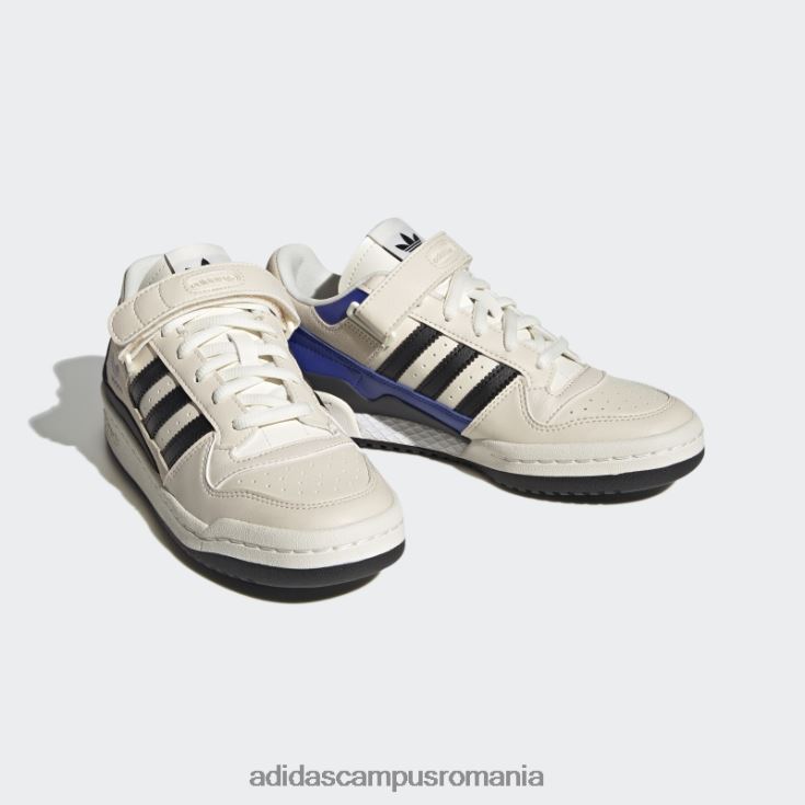 adidas campus romania forum blue pantofi joase femei alb/negru/albastru J266N21964