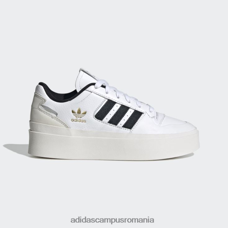 adidas campus romania forum excelent pantofi negri femei alb/negru/auriu metalic J266N215913