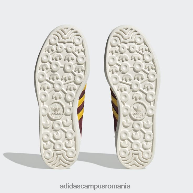 adidas campus romania gazele roșii pantofi îndrăzneți femei roșu/auriu/alb J266N215875