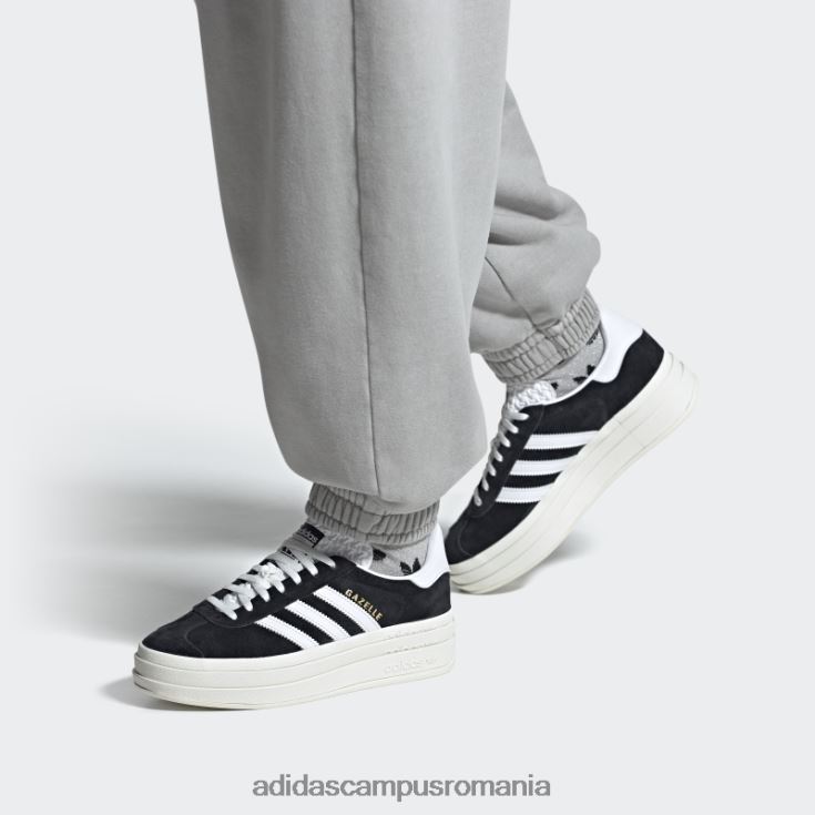 adidas campus romania gazelle bold pantofi negri femei alb negru J266N28425