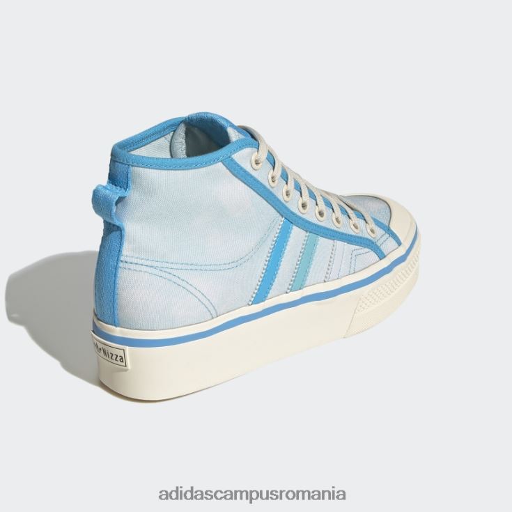 adidas campus romania pantofi albi cu platformă nizza mid eleganti femei albastru/pantone/alb J266N21953