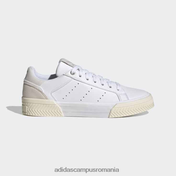 adidas campus romania pantofi court tourino albi femei alb/gri J266N216249