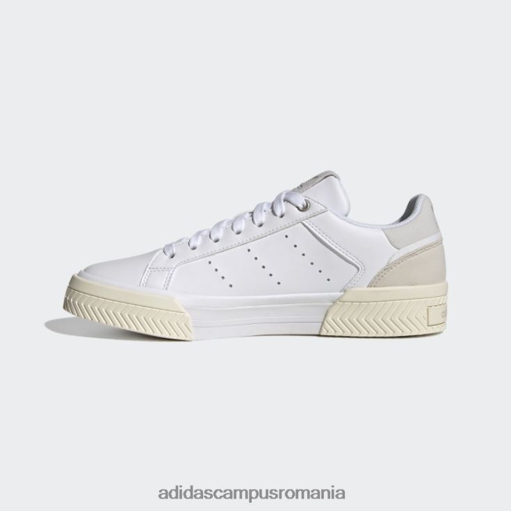adidas campus romania pantofi court tourino albi femei alb/gri J266N216249