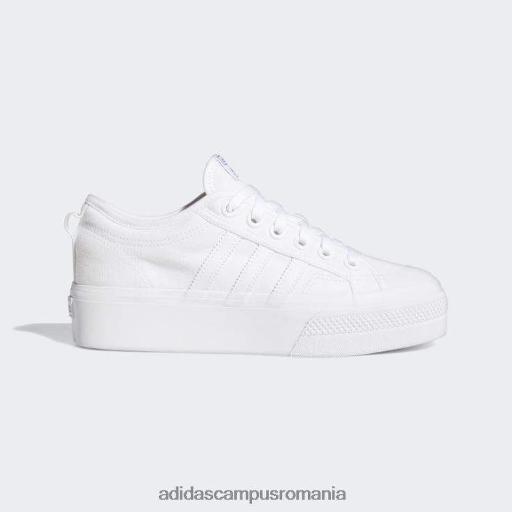 adidas campus romania pantofi cu platformă nizza alb elegant femei alb J266N22035