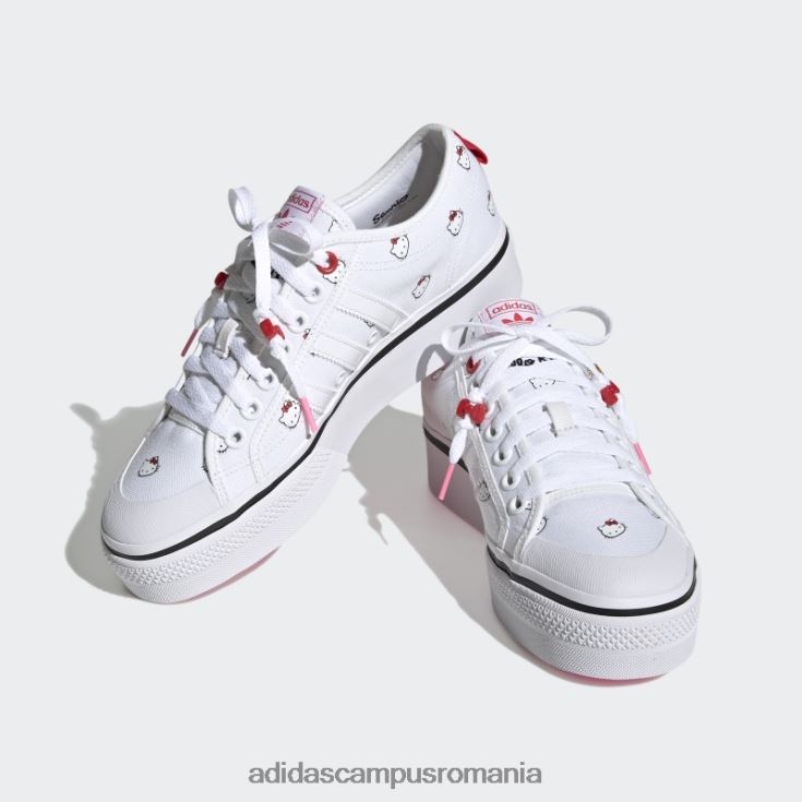 adidas campus romania pantofi cu platformă nizza negru fashion femei alb negru J266N28663
