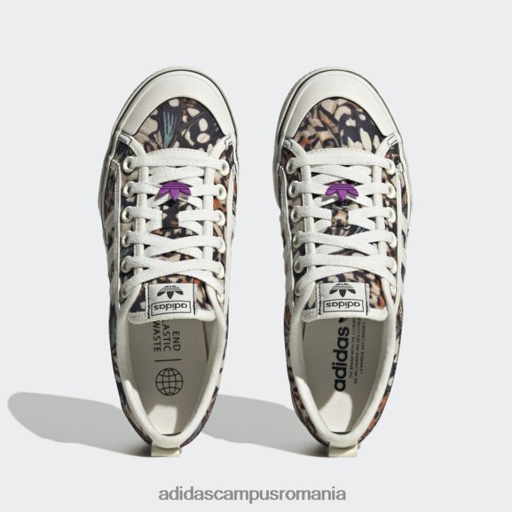 adidas campus romania pantofi cu platformă nizza violet șoc femei alb/mov de șoc J266N28600