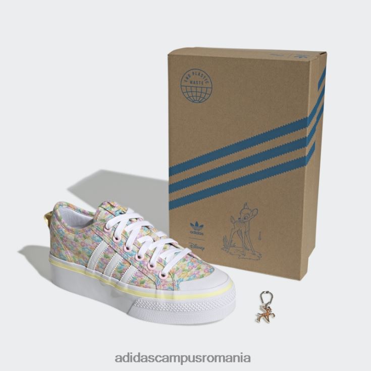adidas campus romania pantofi cu platforma nizza disney roz femei roz/alb/calvi J266N22203