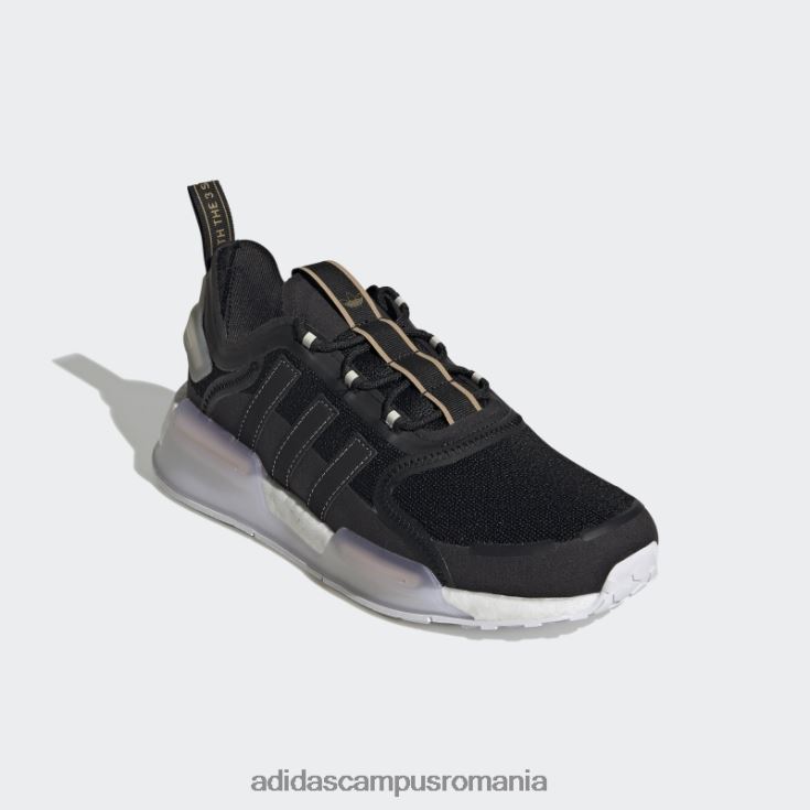 adidas campus romania pantofi eleganti din aluminiu nmd-v3 femei negru/alb/aluminiu J266N22081