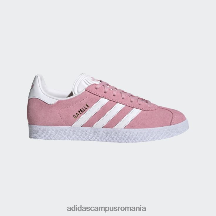 adidas campus romania pantofi gazele albe femei alb/roz strălucitor/auriu metalic J266N215850