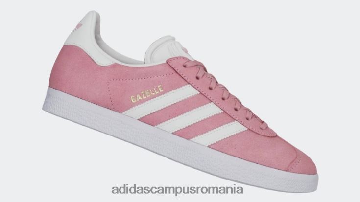 adidas campus romania pantofi gazele albe femei alb/roz strălucitor/auriu metalic J266N215850