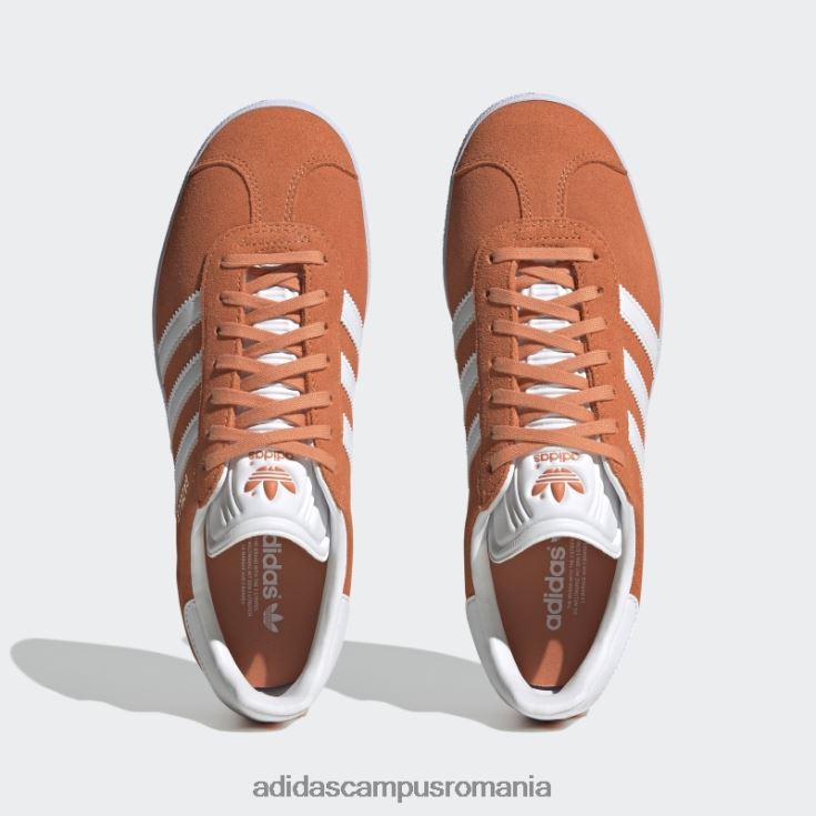 adidas campus romania pantofi gazelle portocalii femei portocaliu/alb/auriu metalic J266N28371