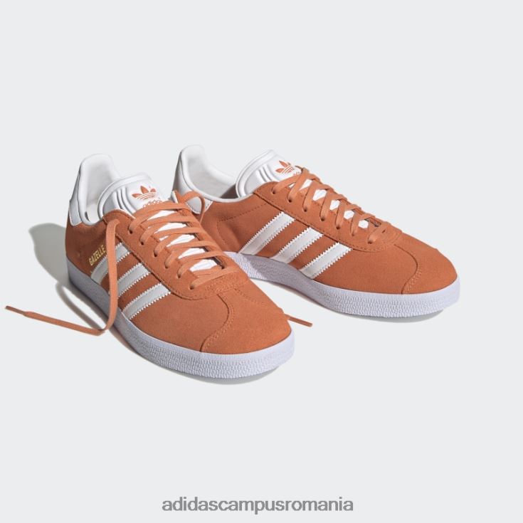 adidas campus romania pantofi gazelle portocalii femei portocaliu/alb/auriu metalic J266N28371