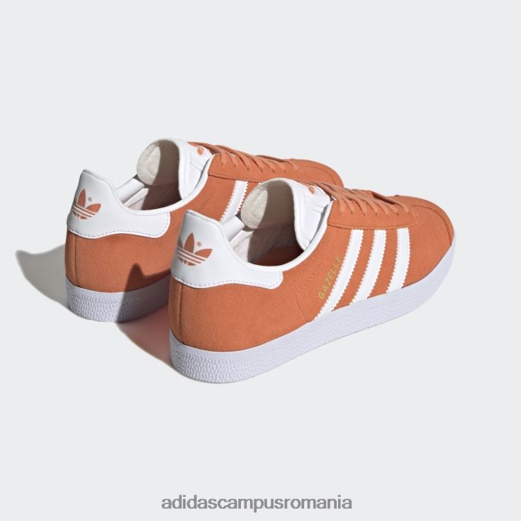 adidas campus romania pantofi gazelle portocalii femei portocaliu/alb/auriu metalic J266N28371