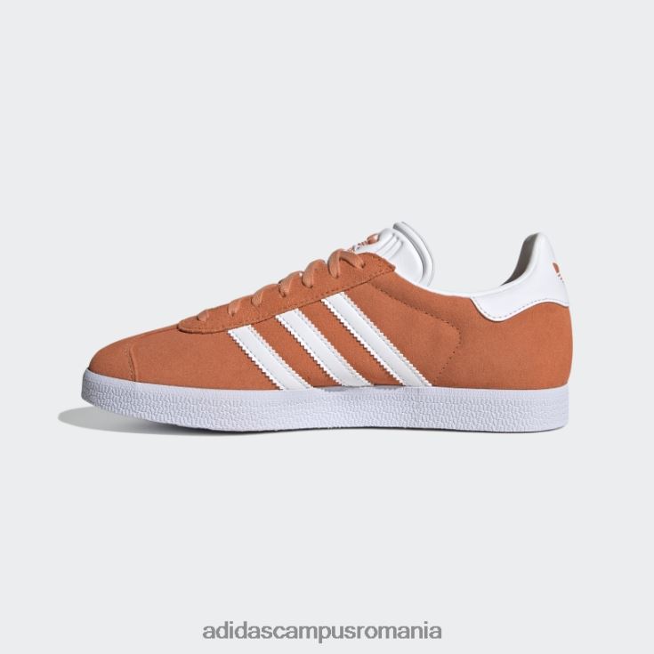 adidas campus romania pantofi gazelle portocalii femei portocaliu/alb/auriu metalic J266N28371