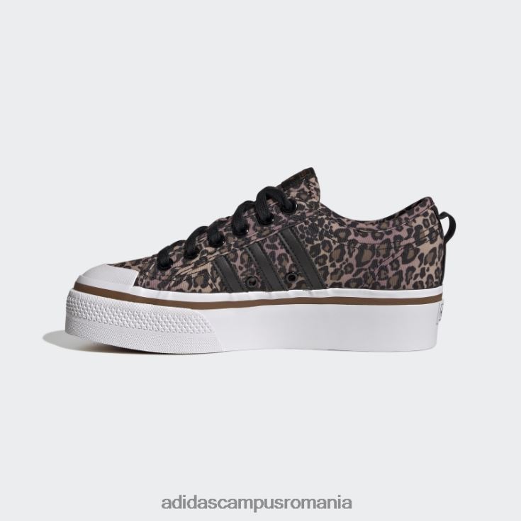 adidas campus romania pantofi maro nizza platformă femei negru/alb/maro J266N28694