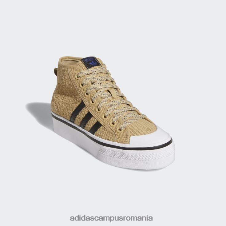 adidas campus romania pantofi mijlocii nizza platformă bej ton adidas femei ton bej/negru/alb J266N216326
