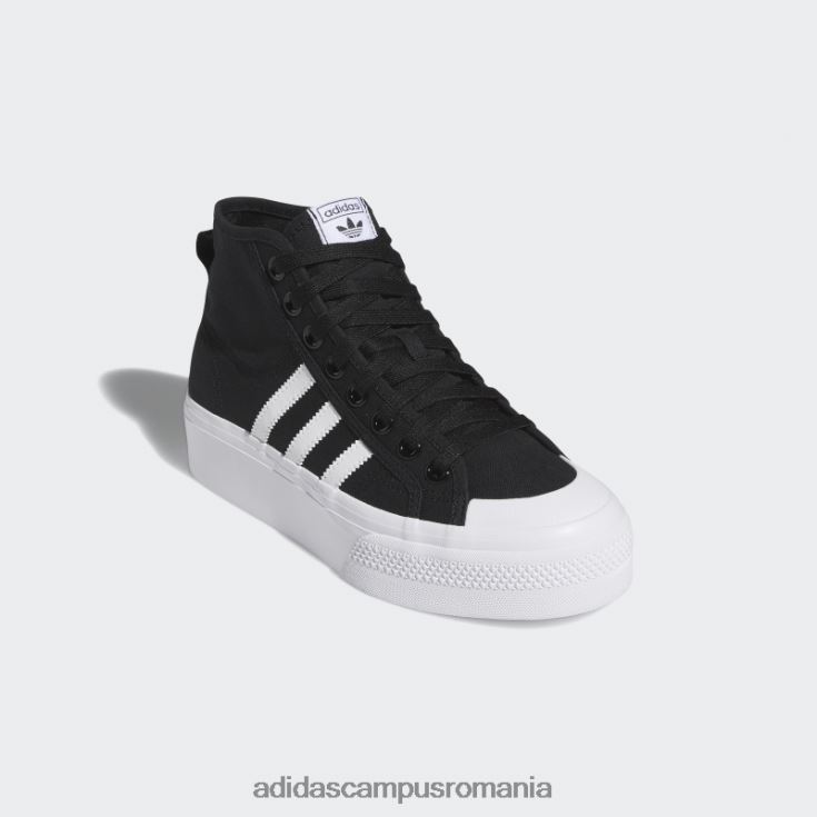 adidas campus romania pantofi mijlocii platformă nizza fashion alb femei alb negru J266N28300