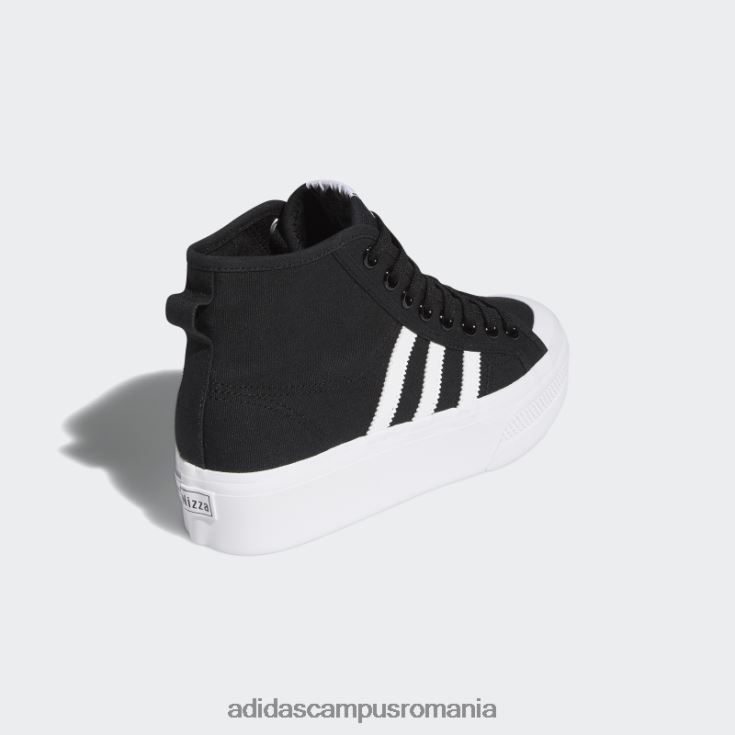 adidas campus romania pantofi mijlocii platformă nizza fashion alb femei alb negru J266N28300
