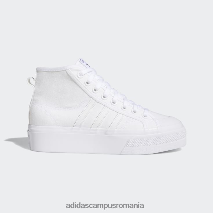 adidas campus romania pantofi mijlocii platforma nizza alb femei alb J266N28354