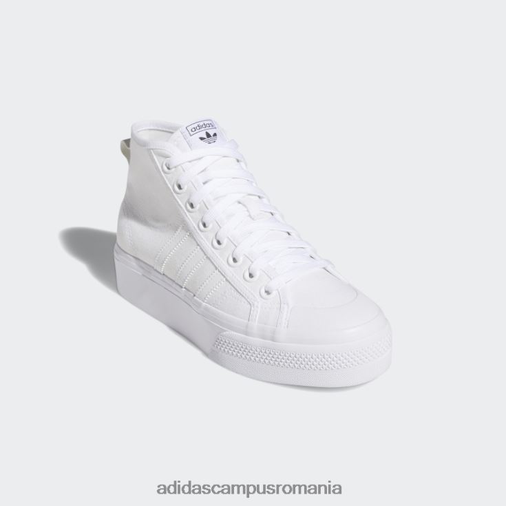 adidas campus romania pantofi mijlocii platforma nizza alb femei alb J266N28354