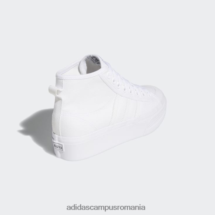 adidas campus romania pantofi mijlocii platforma nizza alb femei alb J266N28354