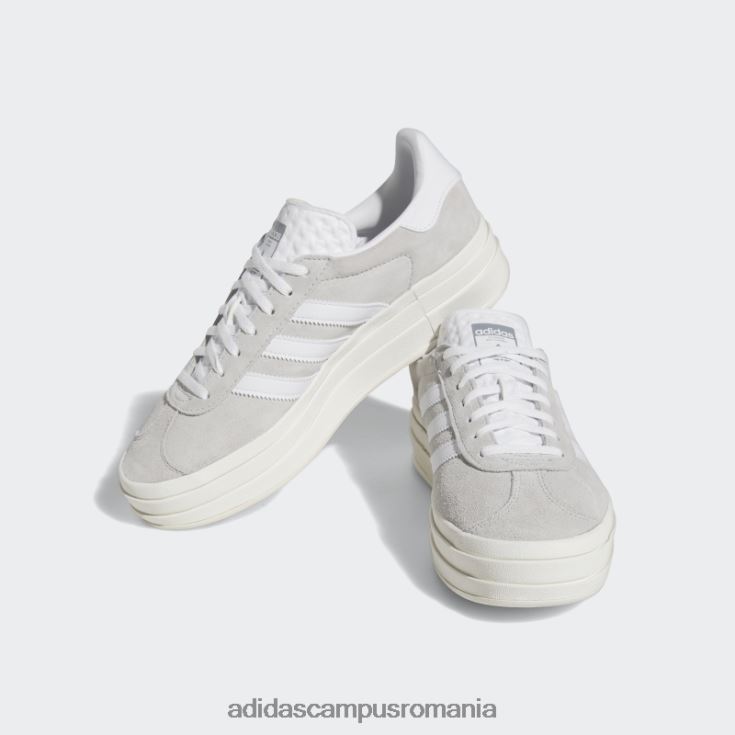 adidas campus romania pantofi îndrăzneți gazelle gri femei gri/alb J266N215851