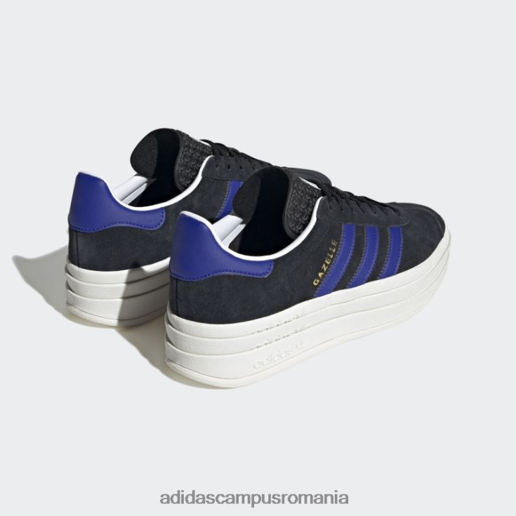 adidas campus romania pantofi negru gazelle îndrăzneți adidas femei negru/albastru/auriu metalic J266N215861