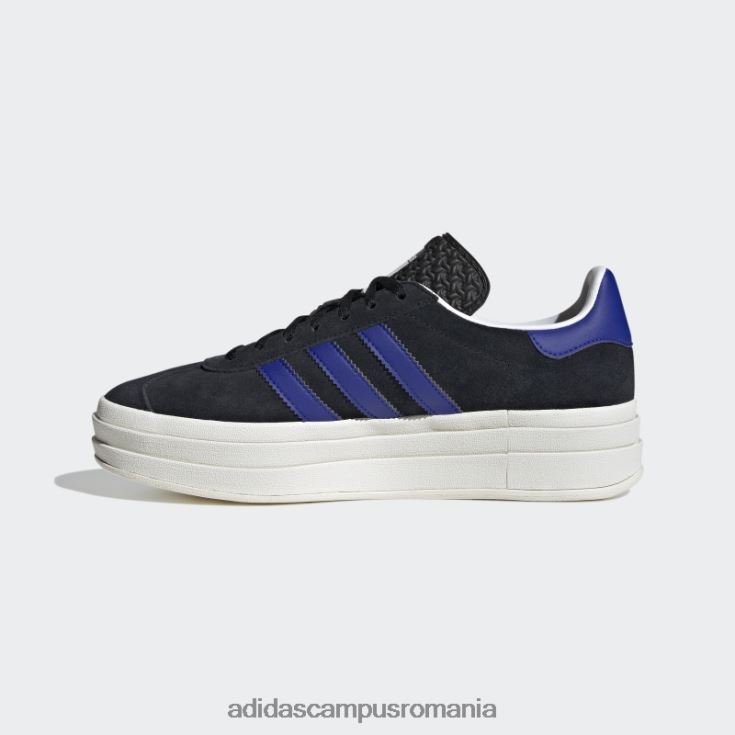adidas campus romania pantofi negru gazelle îndrăzneți adidas femei negru/albastru/auriu metalic J266N215861