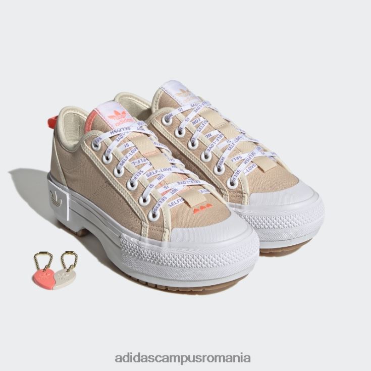 adidas campus romania pantofi nizza trek low blush adidas femei fard de obraz/alb/rosu acid J266N216230