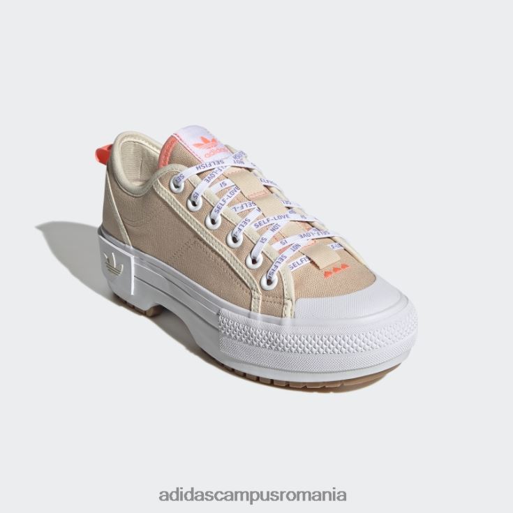 adidas campus romania pantofi nizza trek low blush adidas femei fard de obraz/alb/rosu acid J266N216230