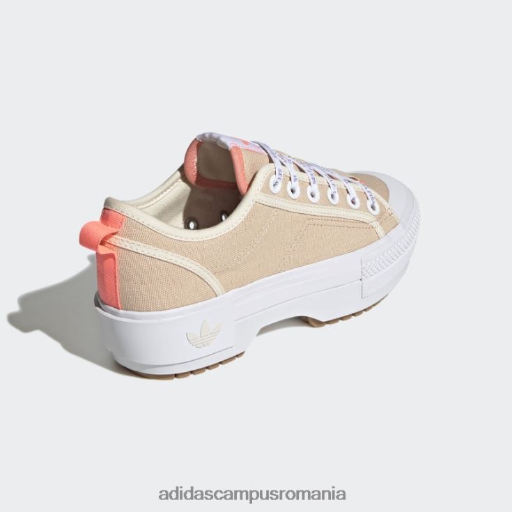 adidas campus romania pantofi nizza trek low blush adidas femei fard de obraz/alb/rosu acid J266N216230