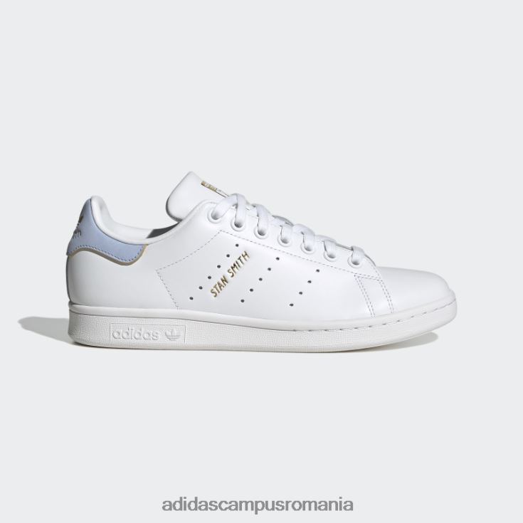 adidas campus romania pantofi stan smith albastru zori femei alb/albastru zori/auriu metalic J266N216347