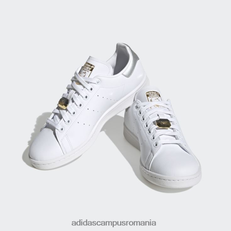 adidas campus romania pantofi stan smith aurii metalici eleganti femei alb/argintiu/auriu metalic J266N28395