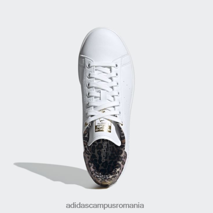 adidas campus romania pantofi stan smith aurii metalici femei alb/maro/auriu metalic J266N23070
