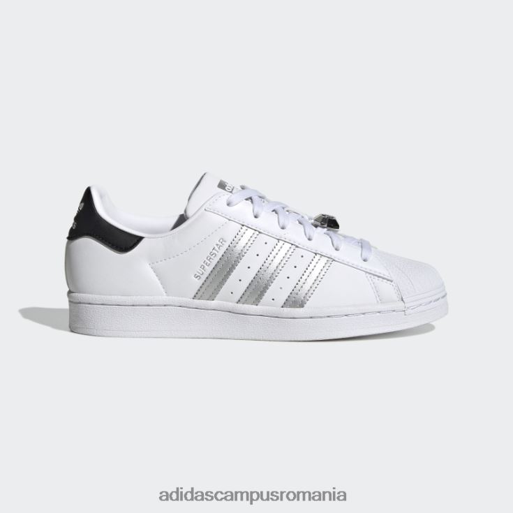 adidas campus romania pantofi superstar argintii femei alb/argintiu/negru J266N215927