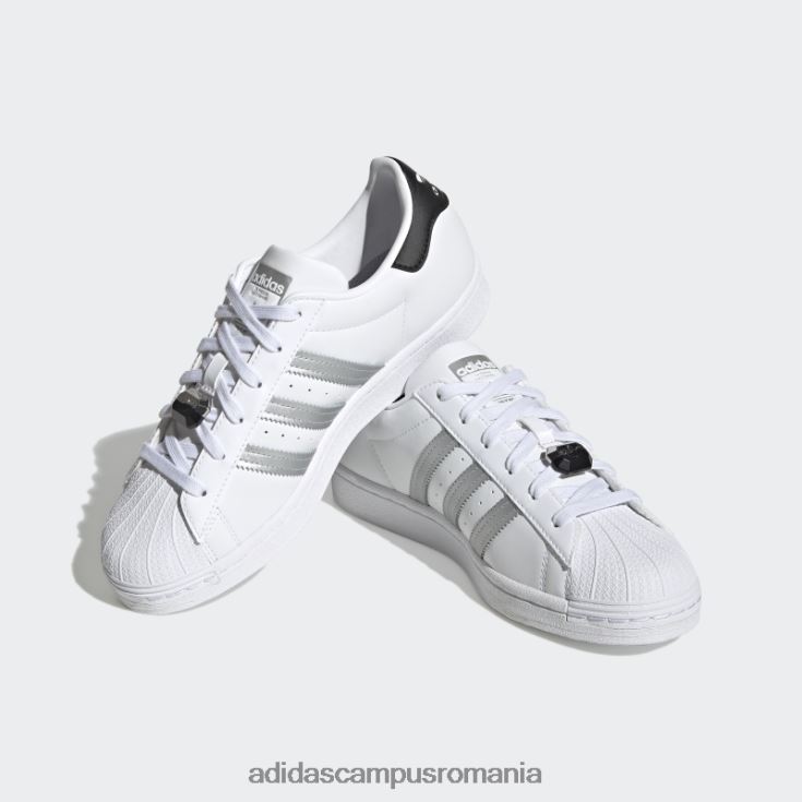 adidas campus romania pantofi superstar argintii femei alb/argintiu/negru J266N215927
