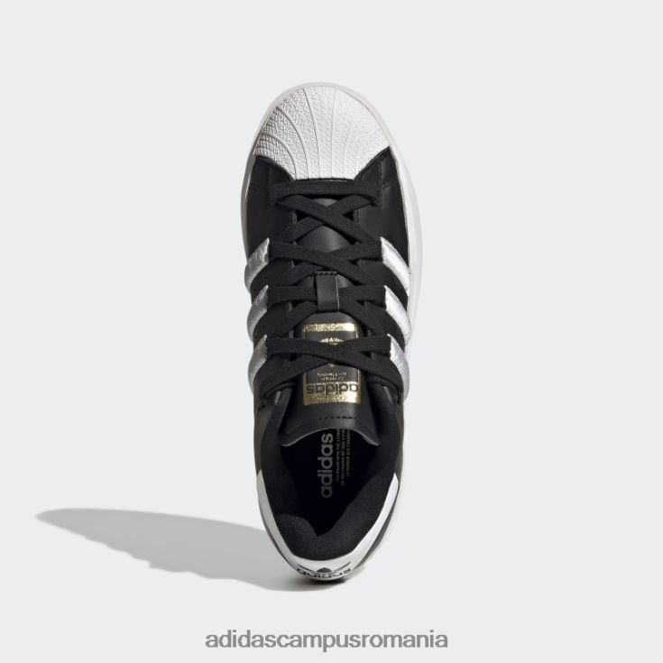 adidas campus romania pantofi superstar excelenti negri femei negru/alb/auriu metalic J266N28324
