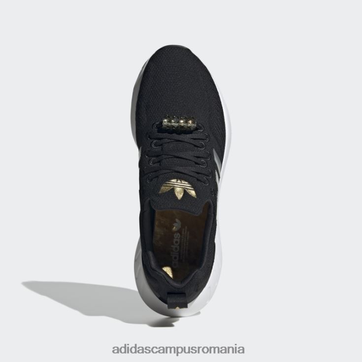 adidas campus romania pantofi swift run 22 aurii metalizat femei negru/auriu metalic/alb J266N22143
