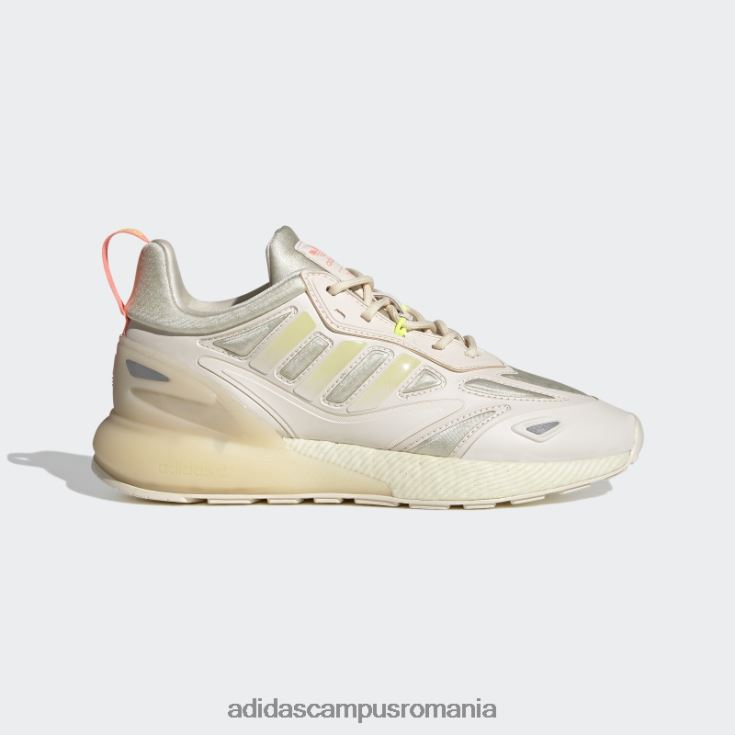 adidas campus romania pantofi zx 2k boost 2.0 bej nisip femei alb/bej nisipos/argintiu J266N216219