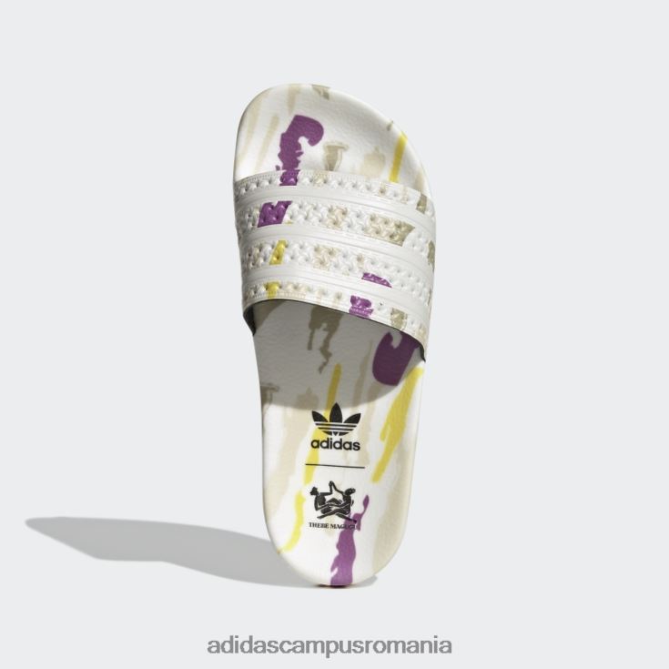 adidas campus romania tobogane albe adilette thebe magugu femei alb negru J266N216265