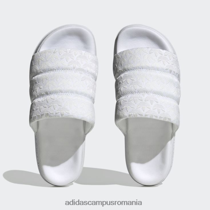 adidas campus romania tobogane esentiale adilette albe femei alb J266N22057