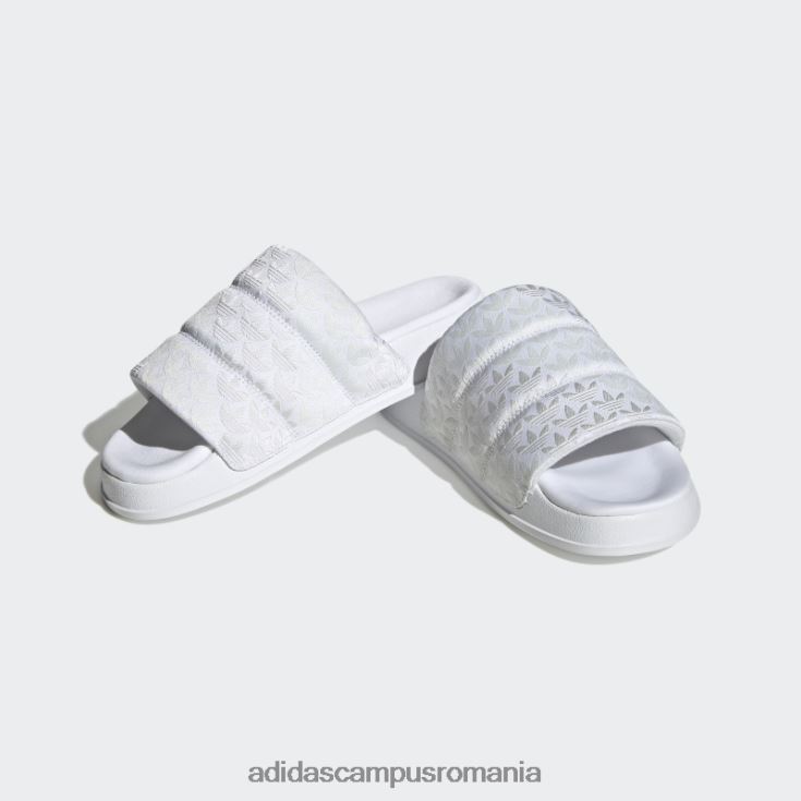 adidas campus romania tobogane esentiale adilette albe femei alb J266N22057