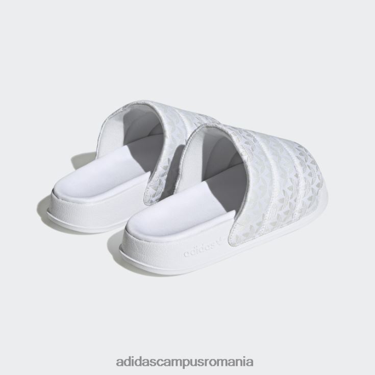 adidas campus romania tobogane esentiale adilette albe femei alb J266N22057
