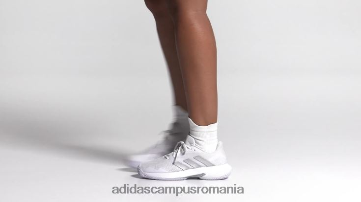 adidas campus romania courtjam control pantofi de tenis argintiu fierbinte femei alb/argintiu J266N222260