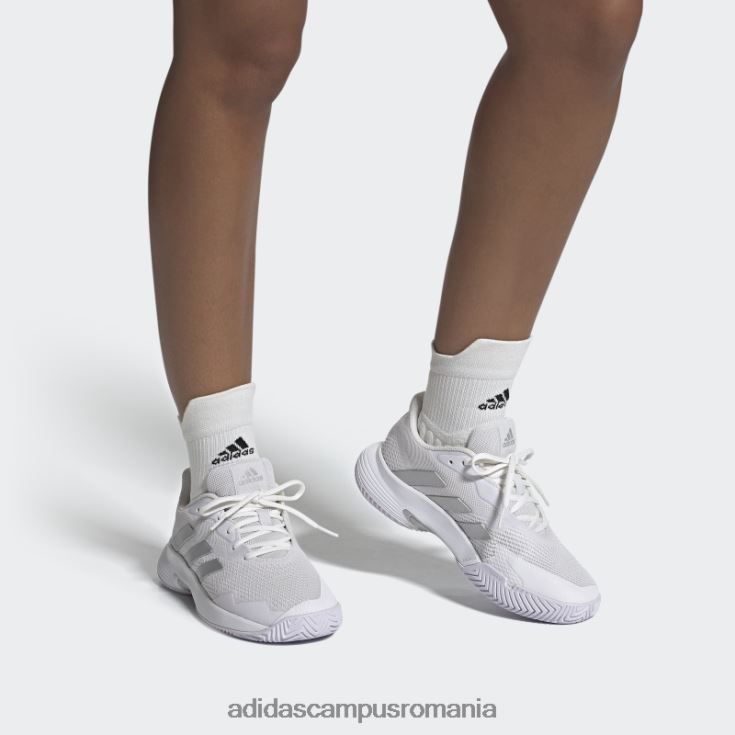 adidas campus romania courtjam control pantofi de tenis argintiu fierbinte femei alb/argintiu J266N222260